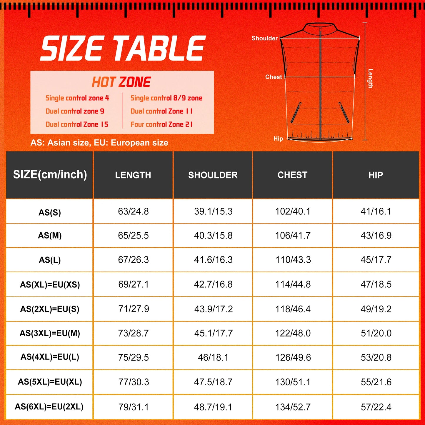 TODWARM Heated Vest 26 Areas Men Jacket Heated Winter Womens Heater Jacket Thermal Vest Body Warmer Outdoor sports Coat 6XL